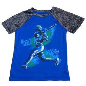 Active Tee Boys Size 4 T-Shirt Baseball Blue